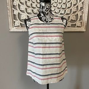 Vince Camuto Canyon Stripe Linen Tank